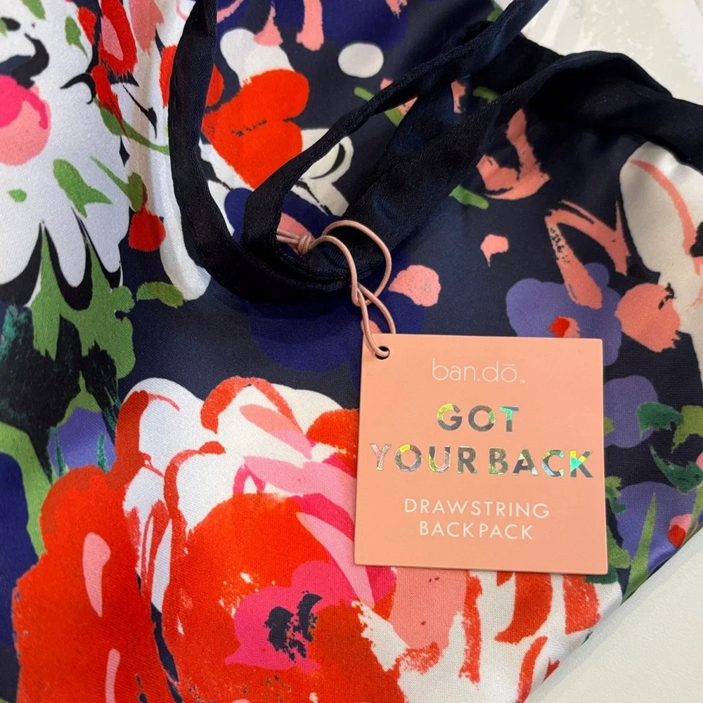 ban.do Mochila Colorful Floral Drawstring Backpack